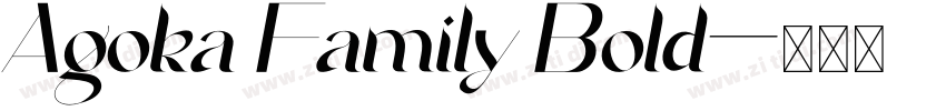 Agoka Family Bold字体转换